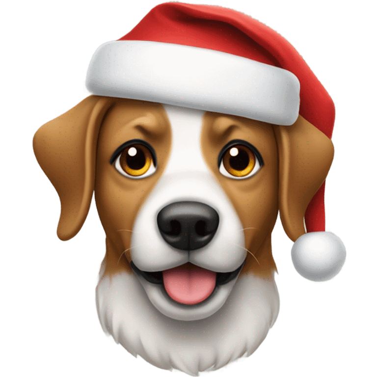 Dog wearing a Santa hat  emoji