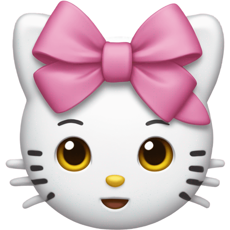 hello kitty with big pink bow  emoji