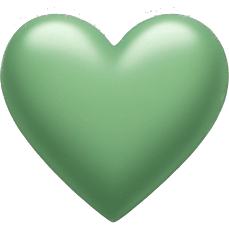 Sage green heart emoji