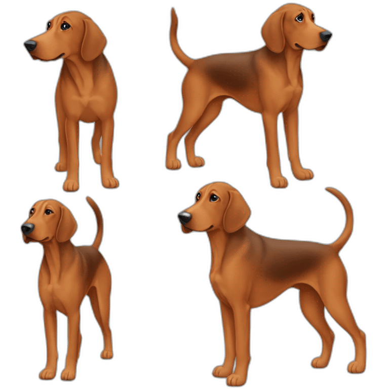 redbone coonhound shepherd mix walking emoji