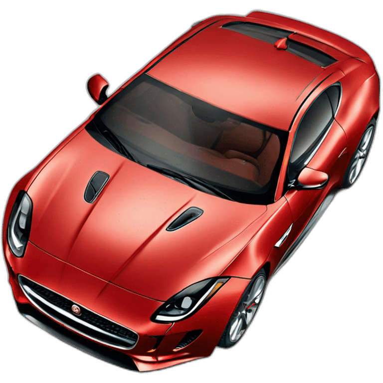 red Jaguar f-type emoji