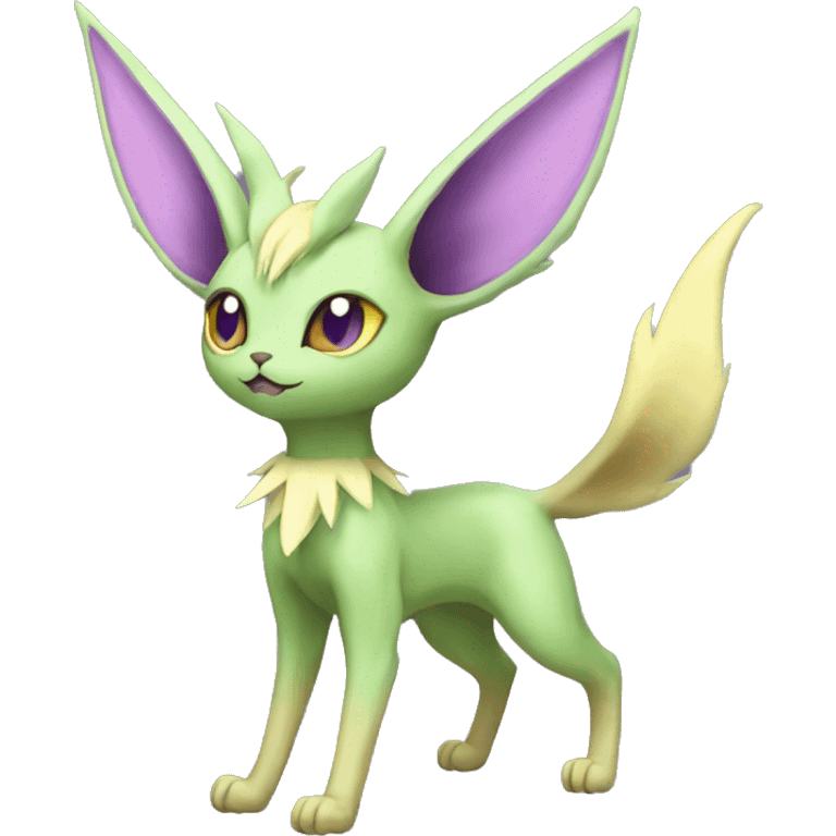 Espeon-Leafeon full body emoji