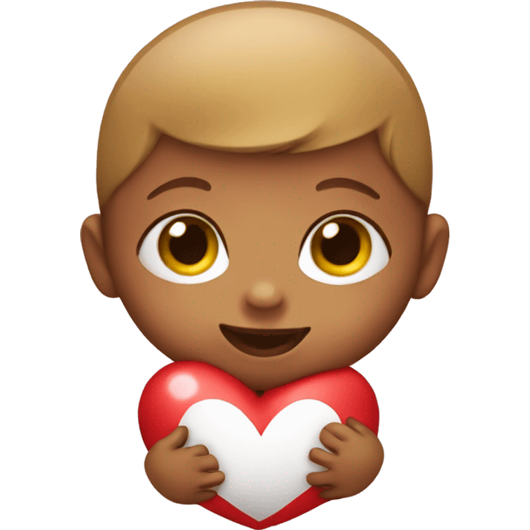 baby holding heart emoji