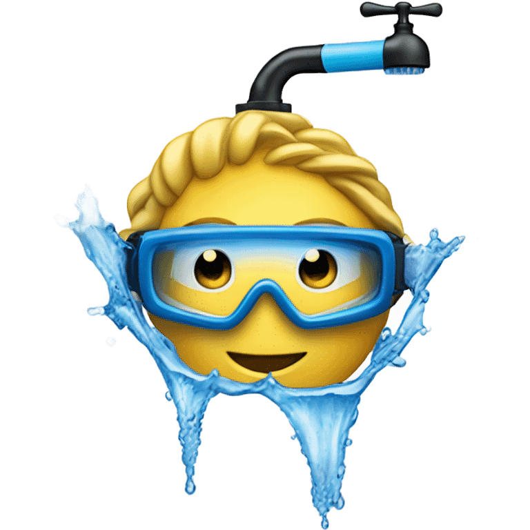 Goggle tap emoji