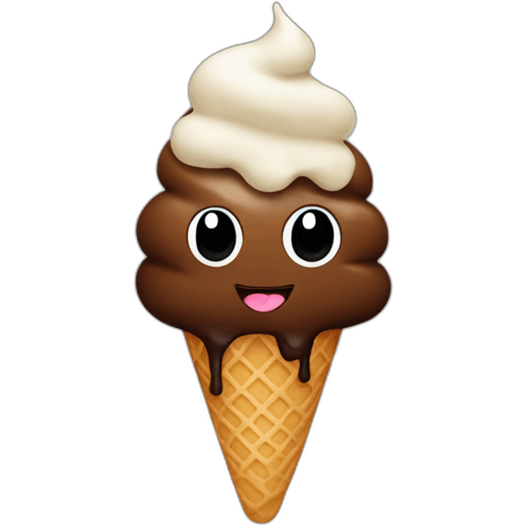 Poop ice cream emoji