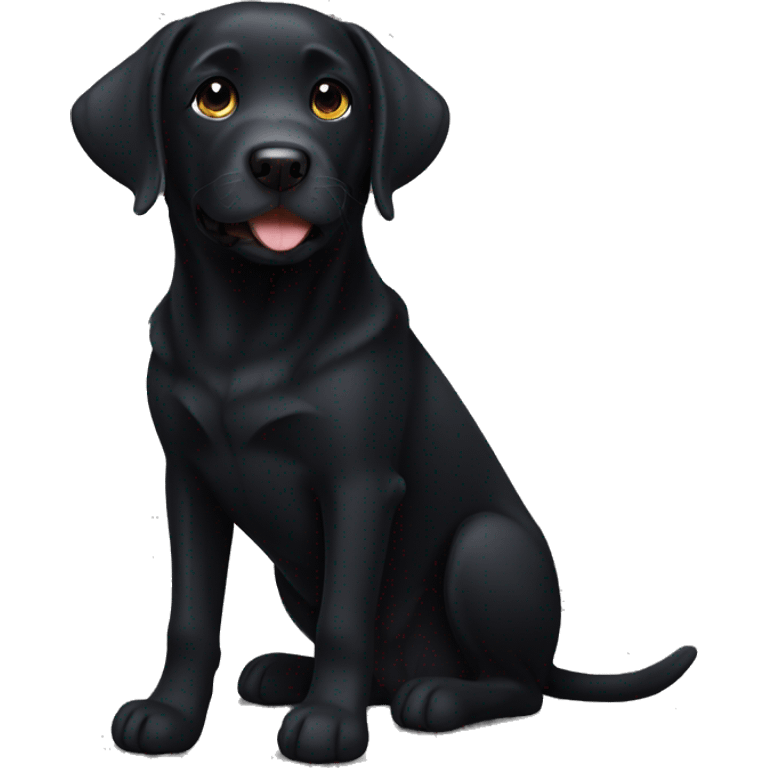 black dog labrador emoji