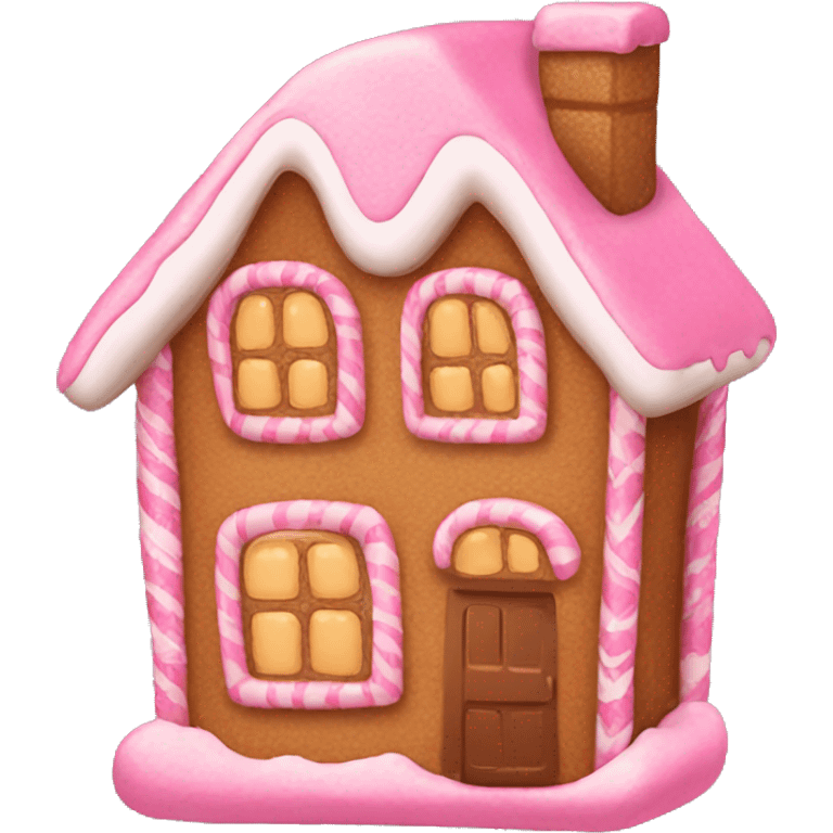 cute pink ginger bread house emoji