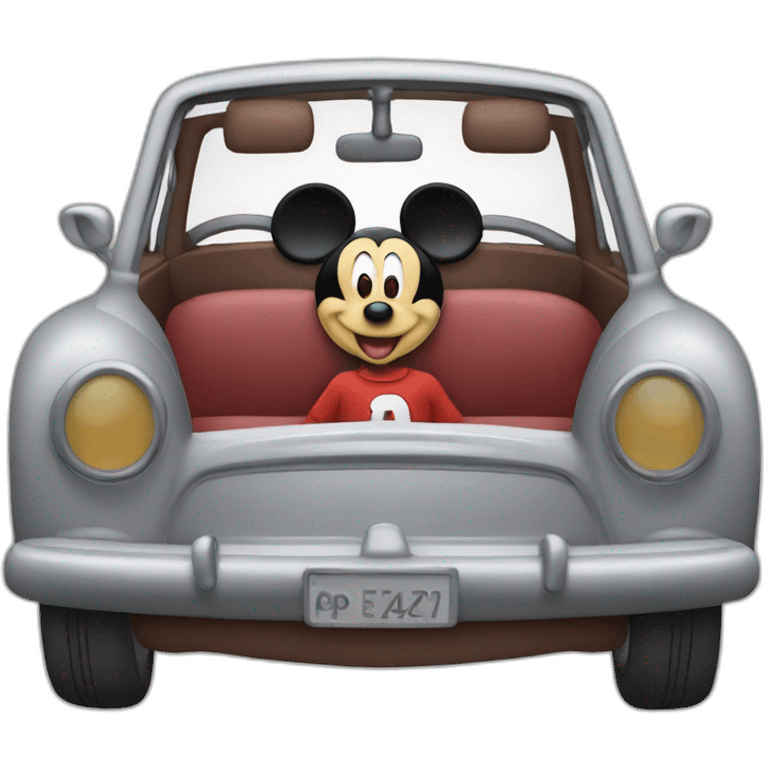 micky mouse in a car emoji