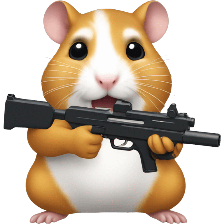 hamster with gun emoji