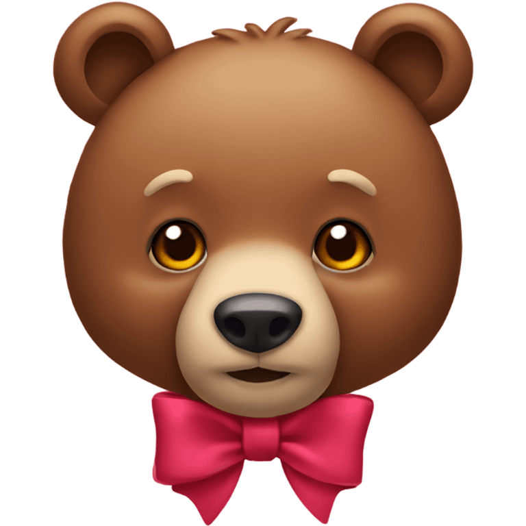 Bear with bow emoji