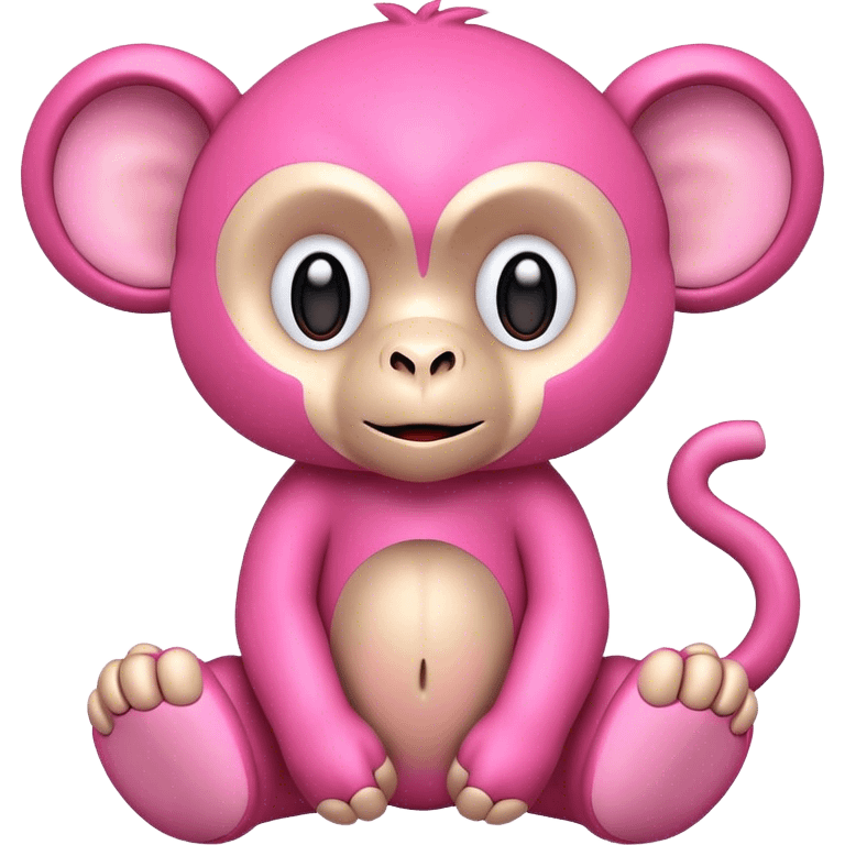 Monkey teddy that’s pink emoji