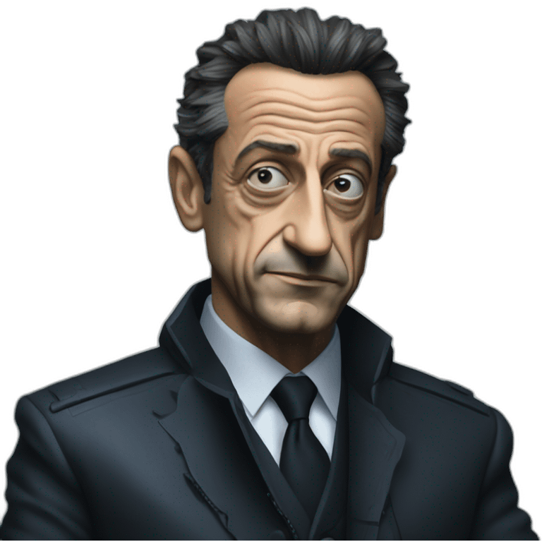 Sarkozy in cyberpunk emoji