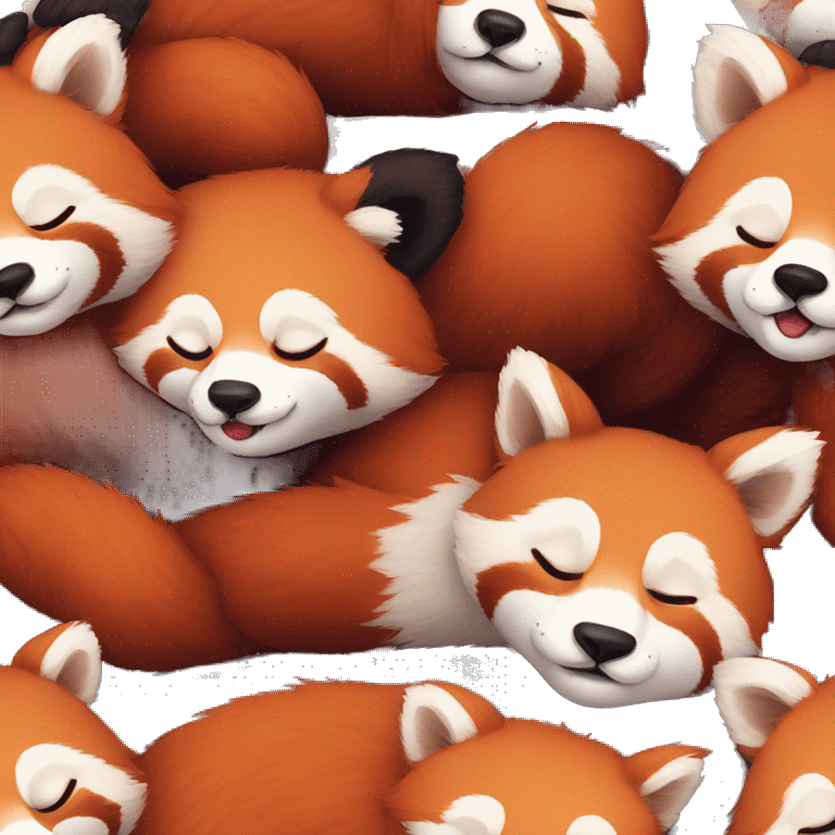 red panda sleeping emoji