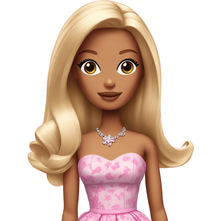 Barbie in a dress emoji