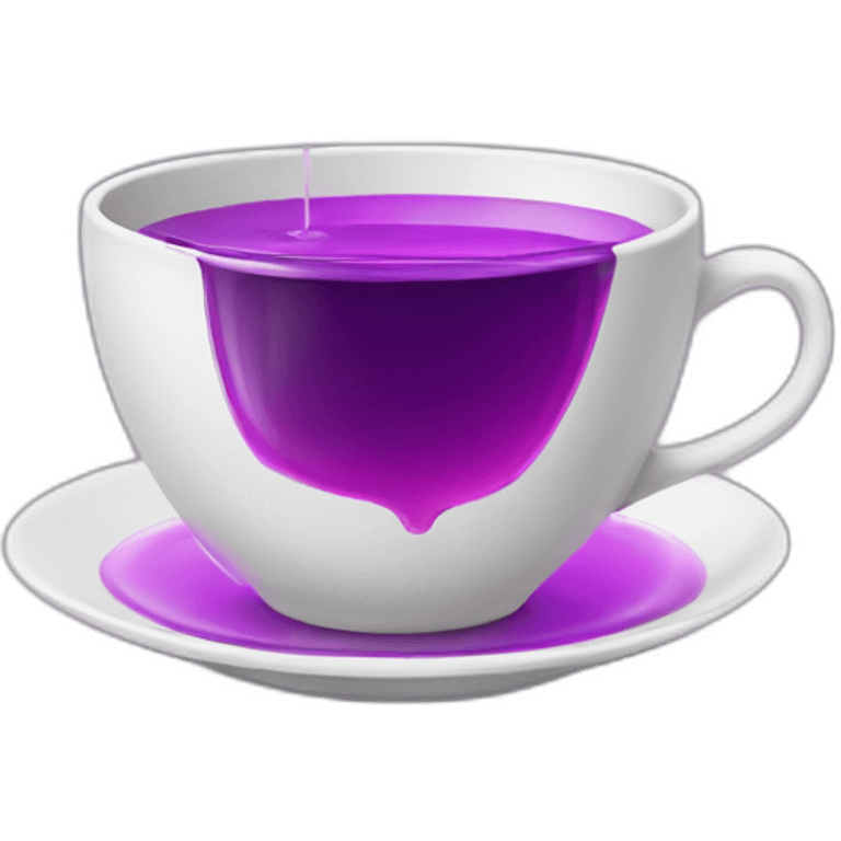 tea cup with purple liquid inside emoji