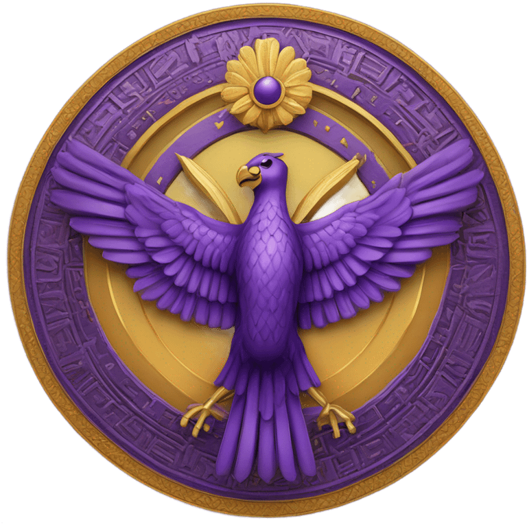 Symbol for Zoroastrian religion on purple background  emoji