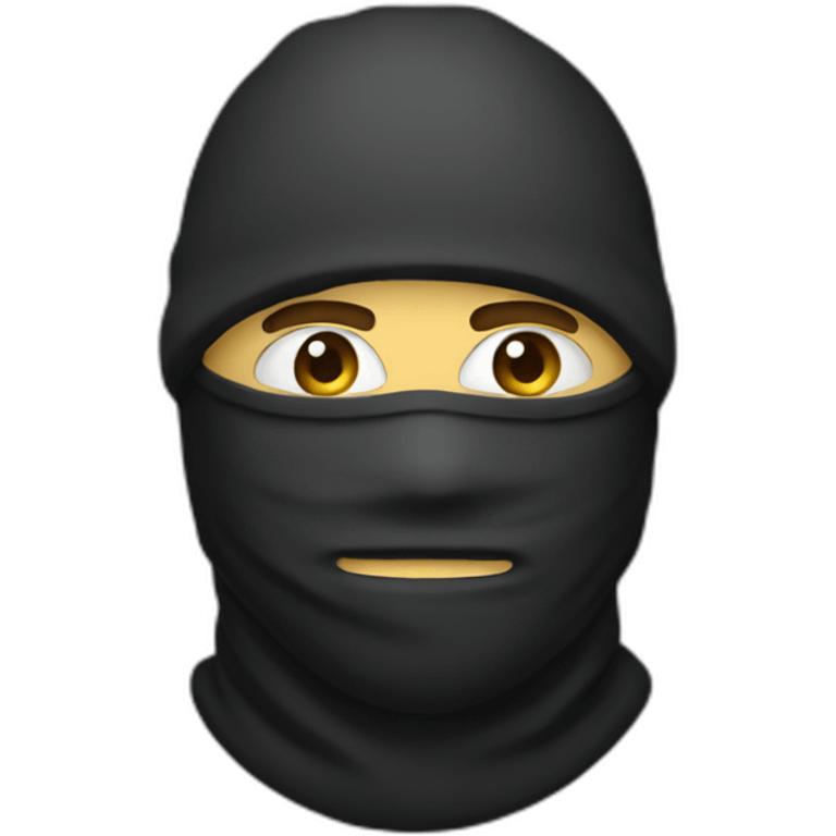 Man with a balaclava emoji