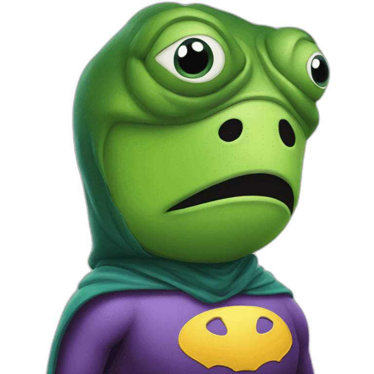 worry-frog-in-superhero-custume emoji