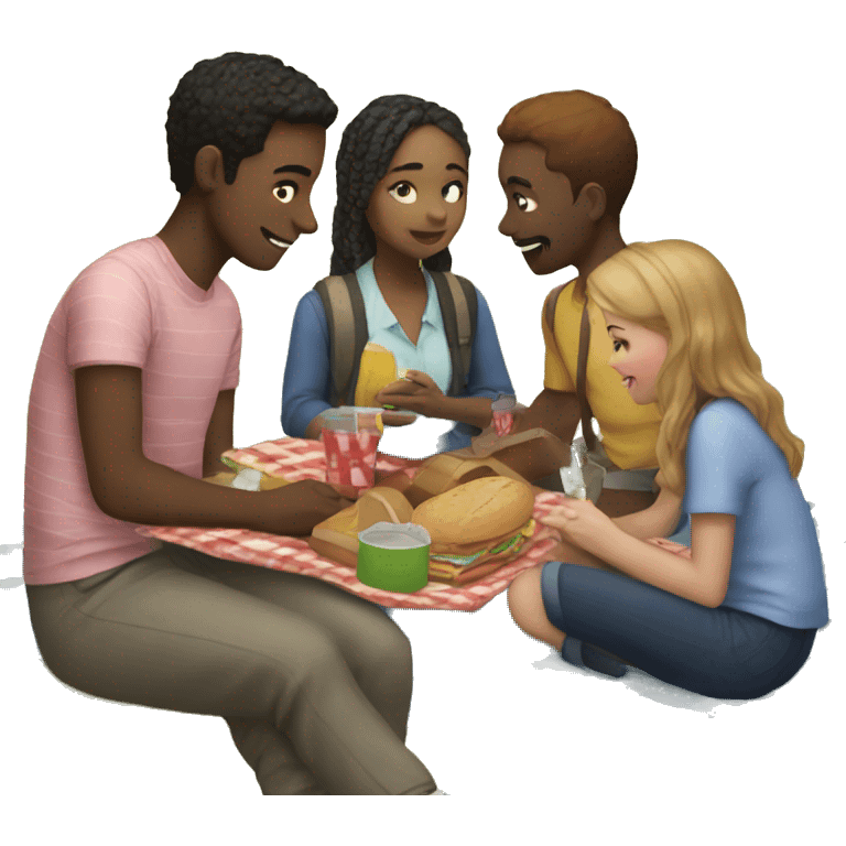 picnic with friends at school emoji