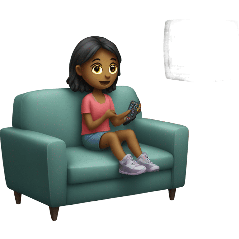 Girl watching tv emoji