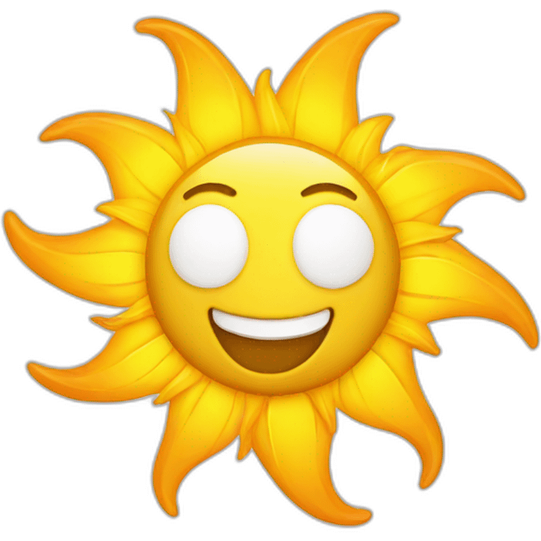 happy sun character  emoji