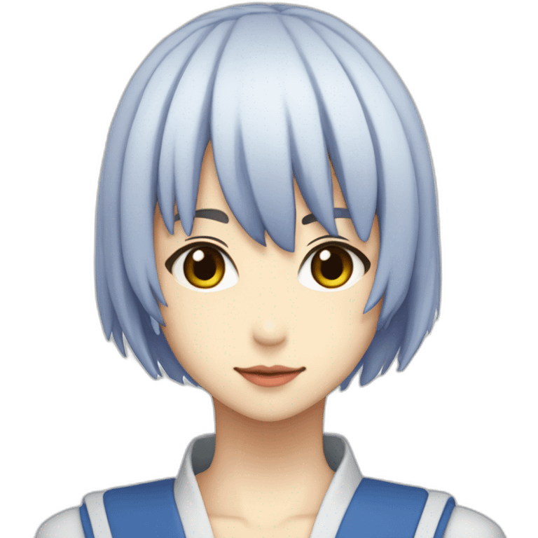 rei ayanami，full body，front view emoji