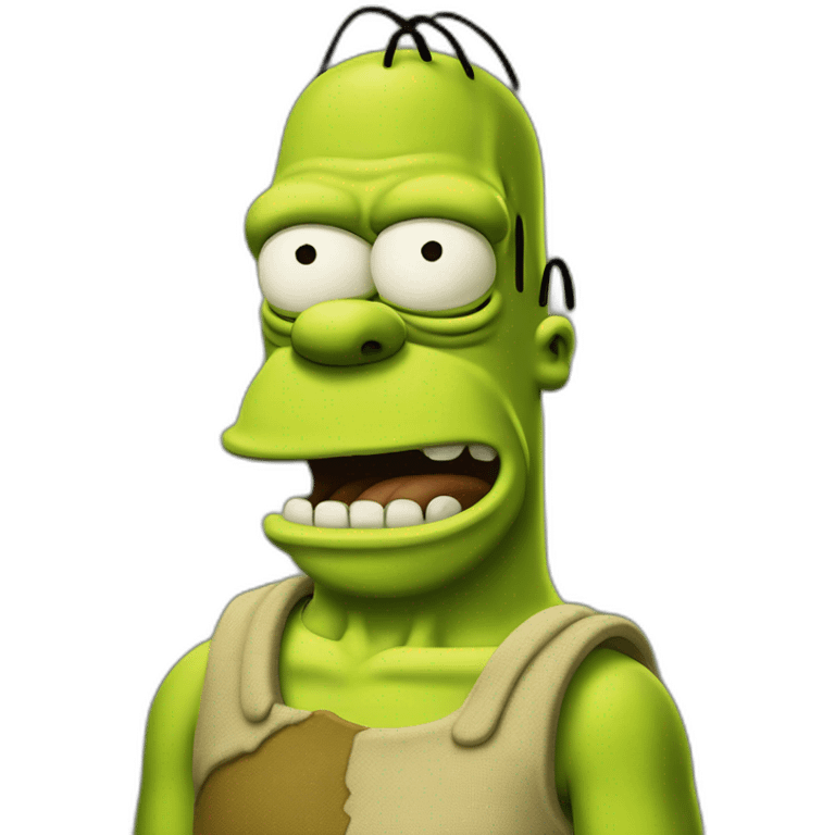 Homer simpson as shrek emoji