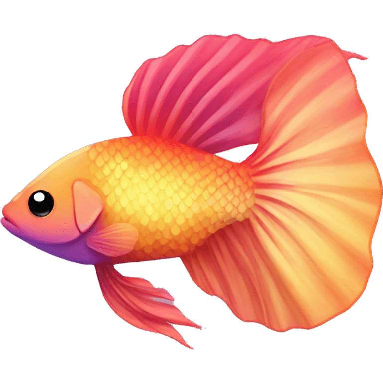 Sunset gradient beta fish emoji