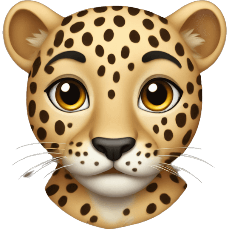 Cute leopard emoji