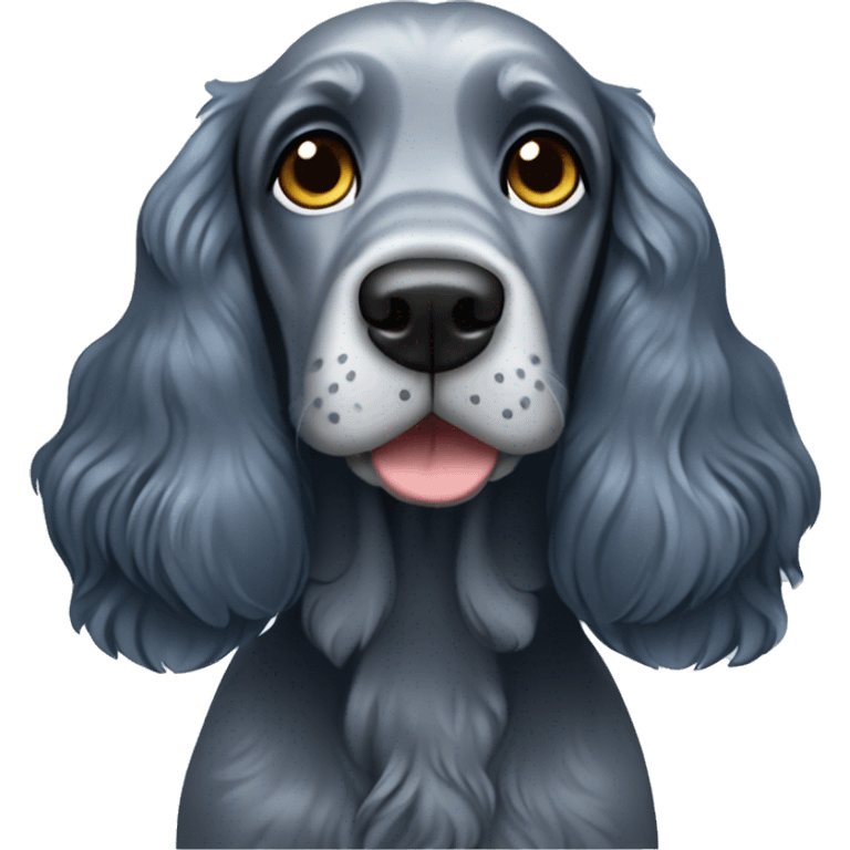 Blue roan cocker spaniel  emoji