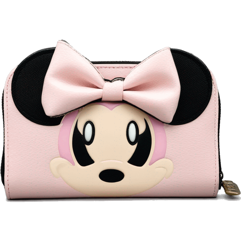 Loungefly light pink Minnie Mouse Ears Wallet emoji