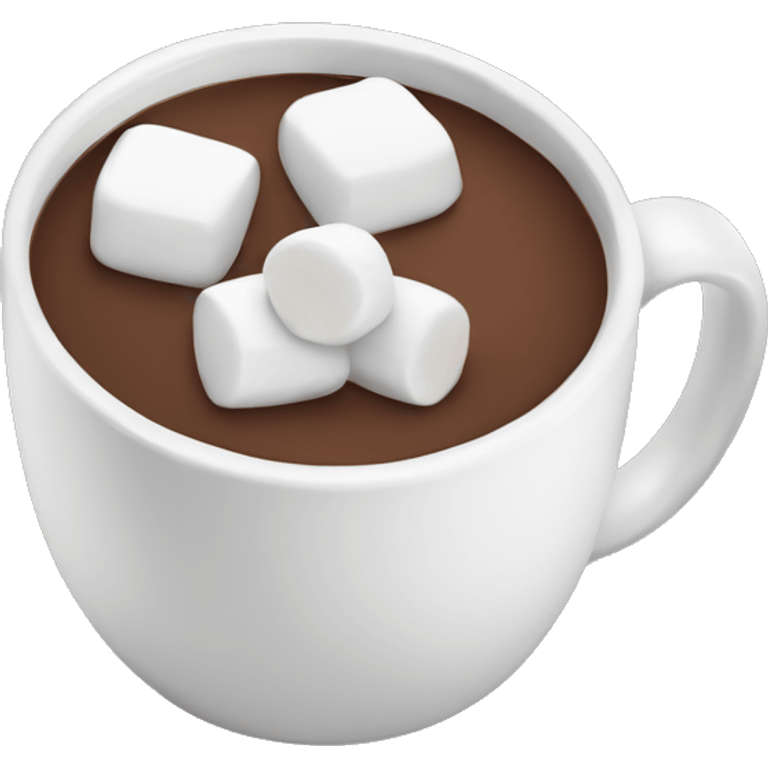 Hot chocolate with marshmallows  emoji