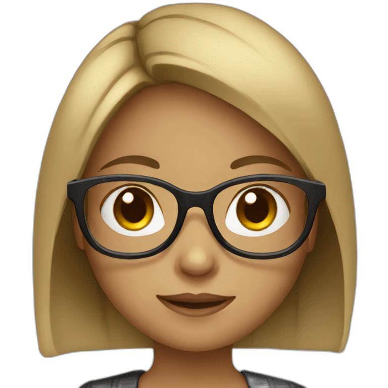 girl with glasses emoji