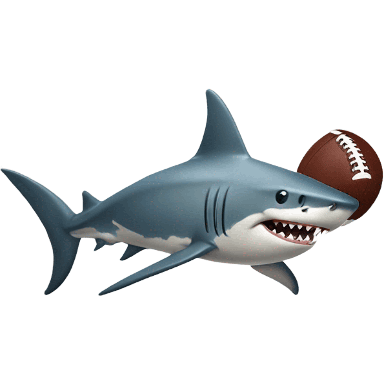 Shark throwing a football emoji