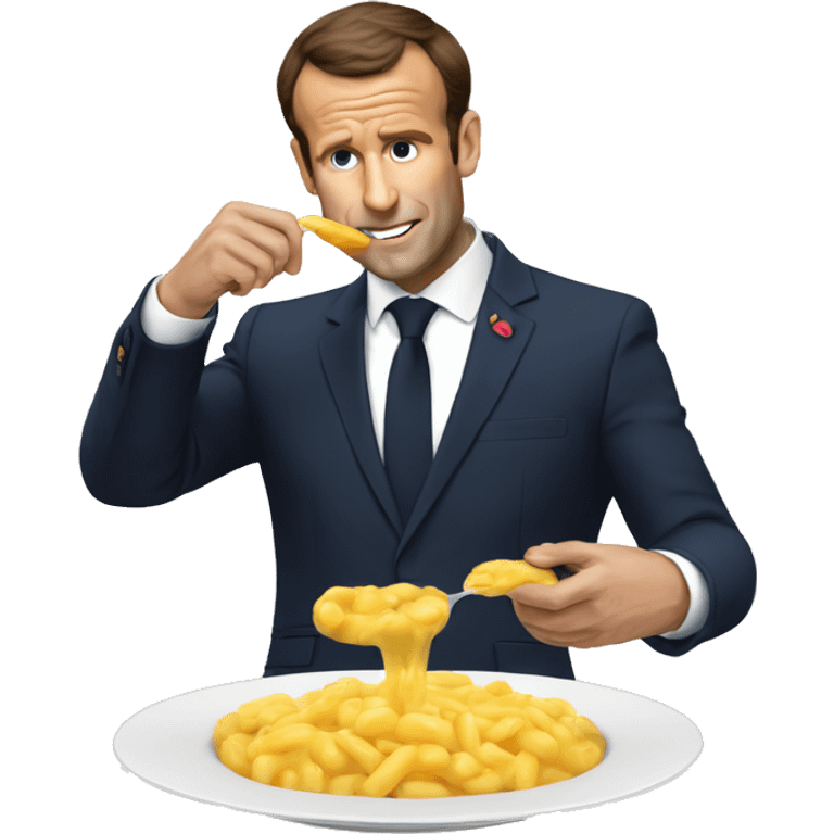 macron qui mange du pain emoji