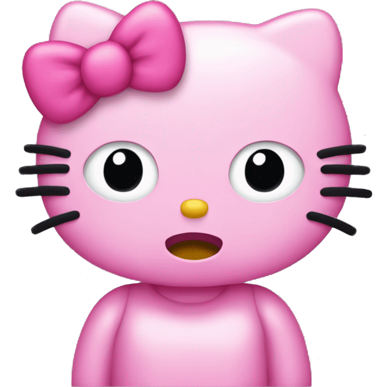 hello kitty very pink disgusted emoji