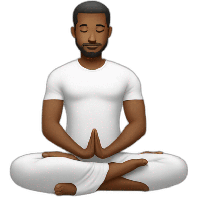 namaste by black man emoji