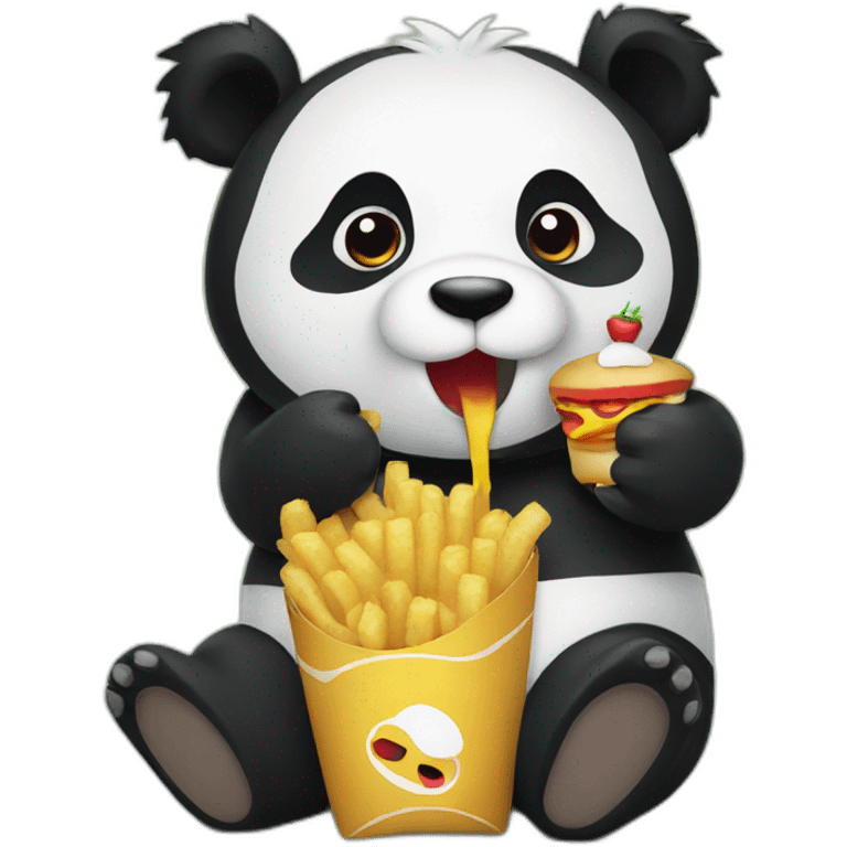 Panda eating macdo emoji