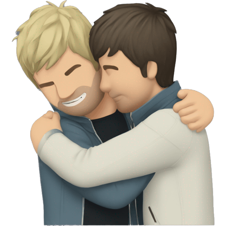 liam and noel gallagher hug emoji