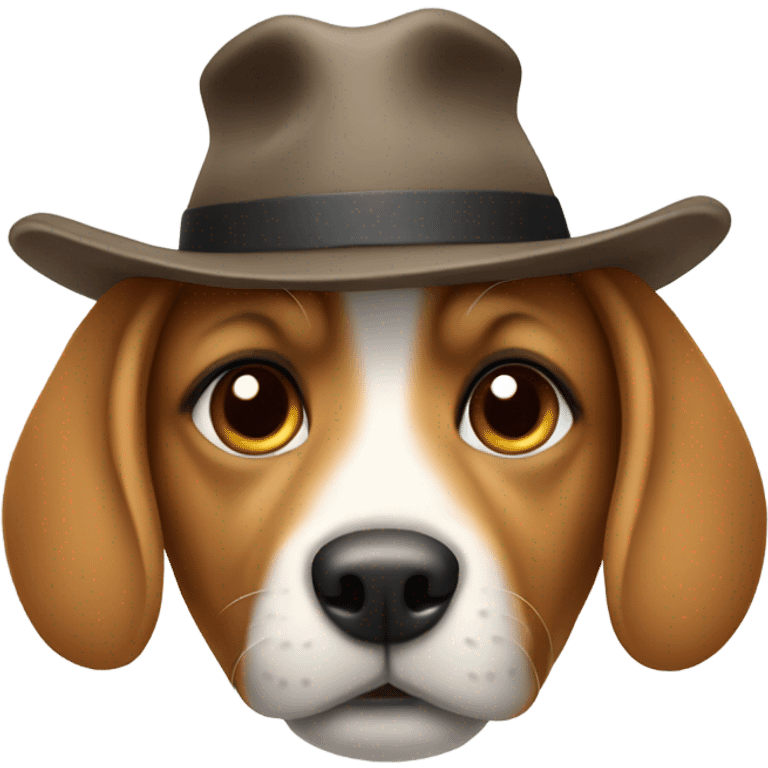 Dog wearing a hat emoji