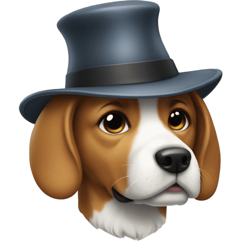 dog with hat emoji