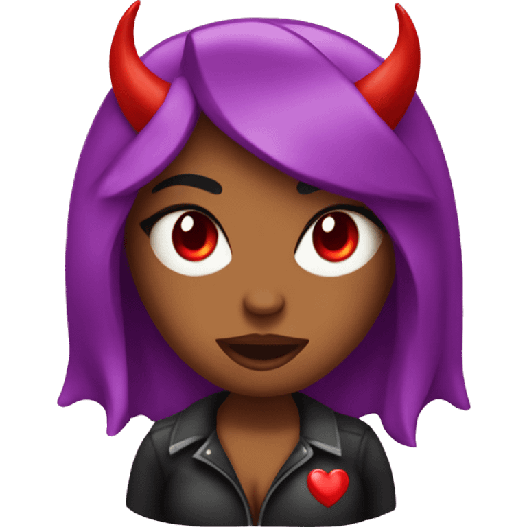 Bad girls club devil emoji heart icon  emoji