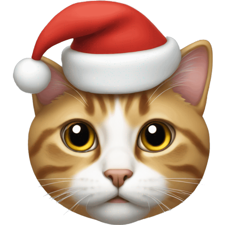 Cat with santa hat emoji