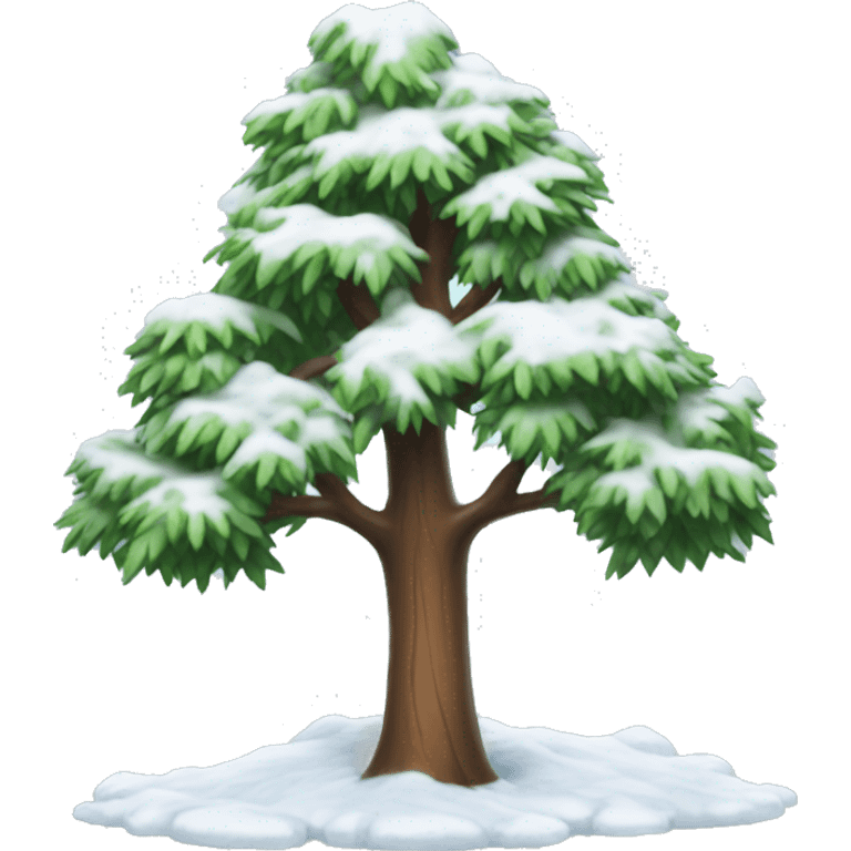 Snowy tree emoji