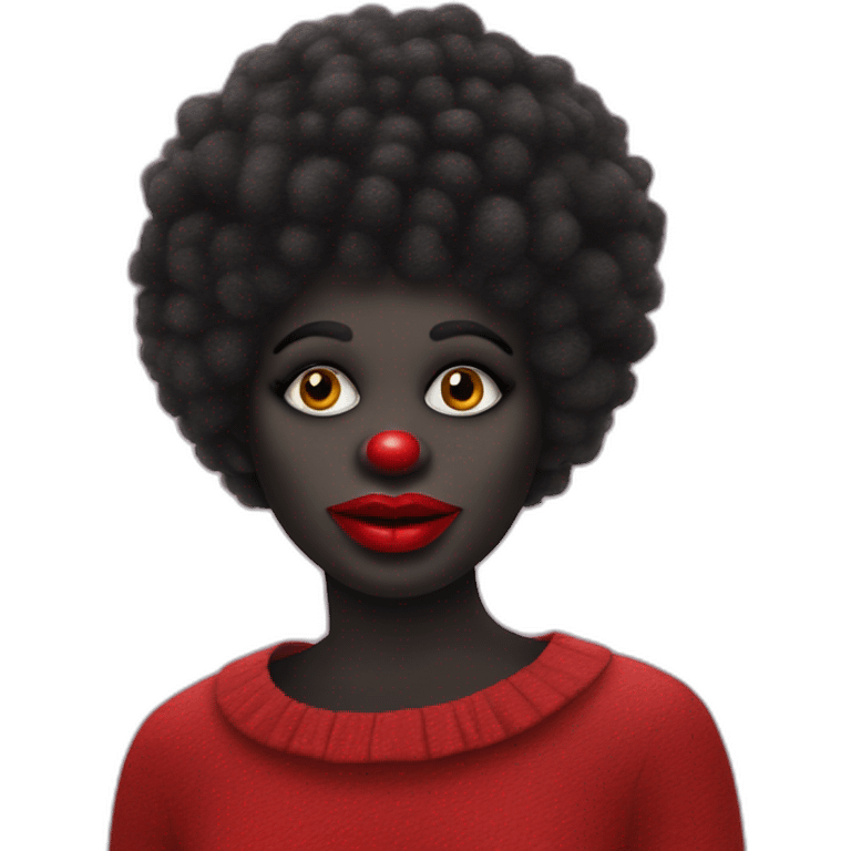 Golliwog red lips emoji