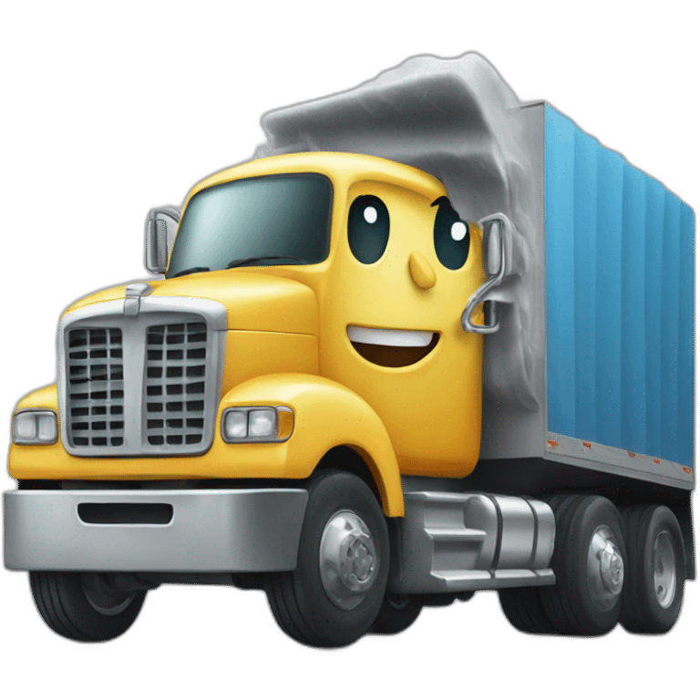 truck brushing its teeth emoji