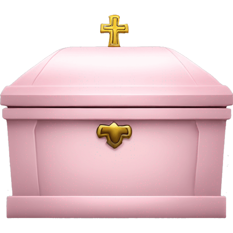 Light pink gothic casket with cross emoji