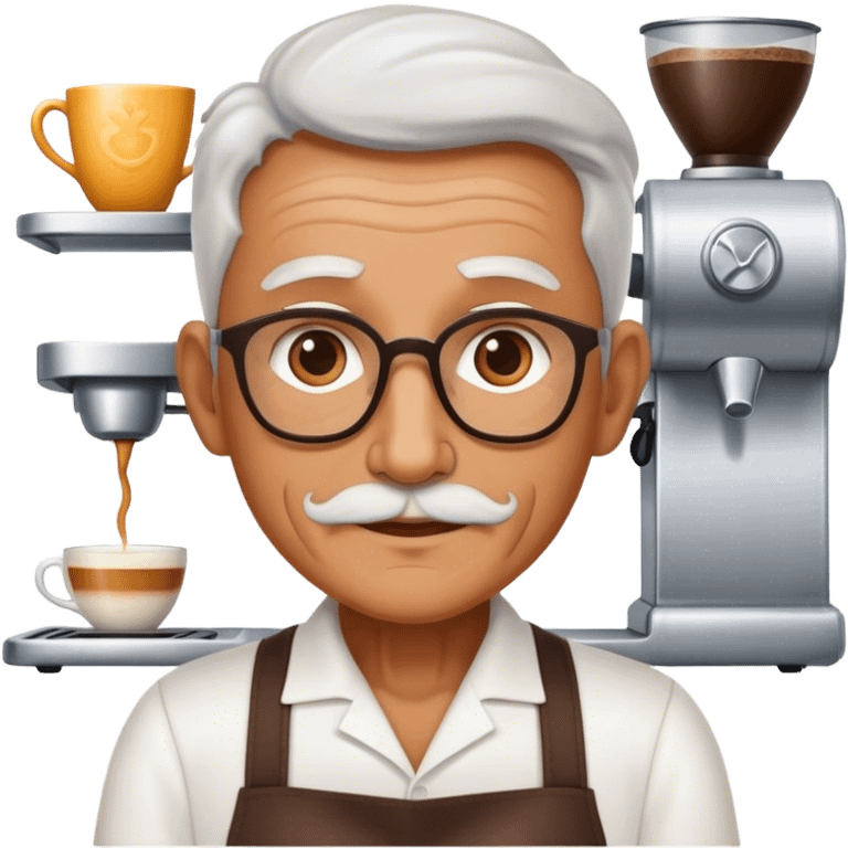 experienced old barista emoji