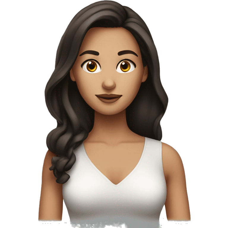 Beautiful brunette girl emoji