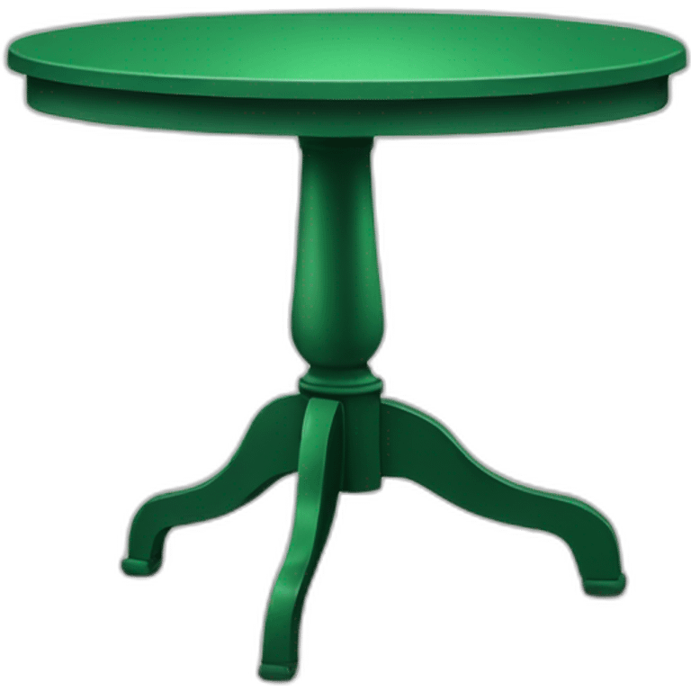 Round green table with single leg emoji